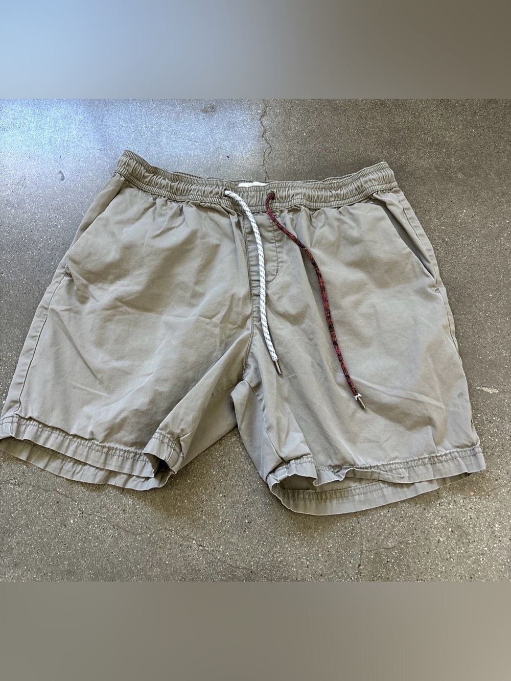 The Rail Beige Drawstring Athletic Shorts